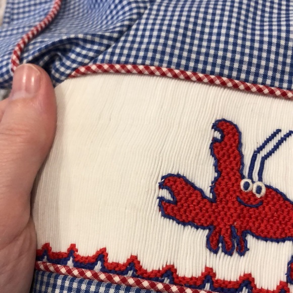 Three Sisters Embroidered Gingham Romper 🦞 - Picture 14 of 16